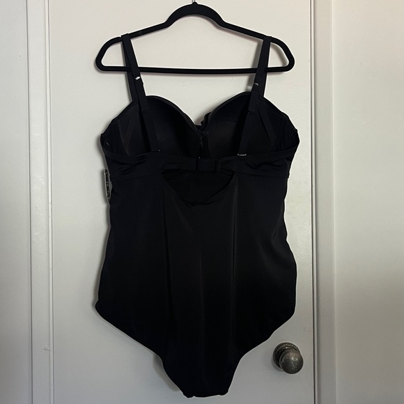 Torrid NWT Black Tie Front Underwire One-Piece Swimsuit - Picture 9 of 9